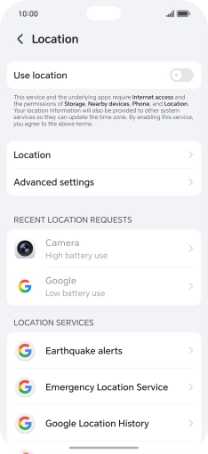 Press the indicator next to 