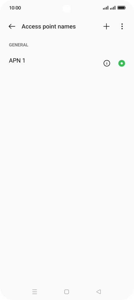 Press the new data connection icon.