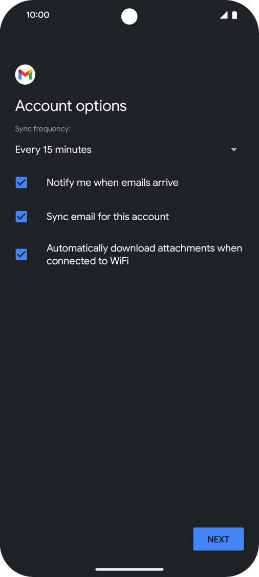 Press the drop down list below 