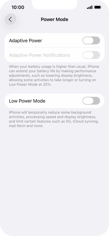 Press the indicator next to 