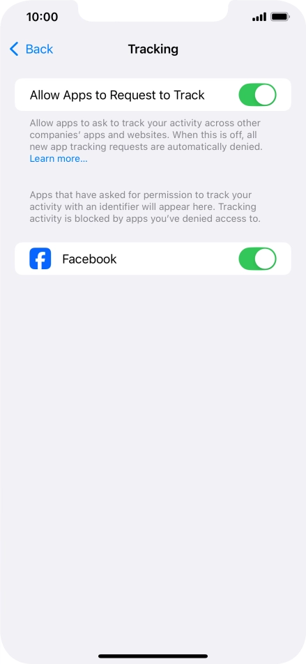 Press the indicator next to 
