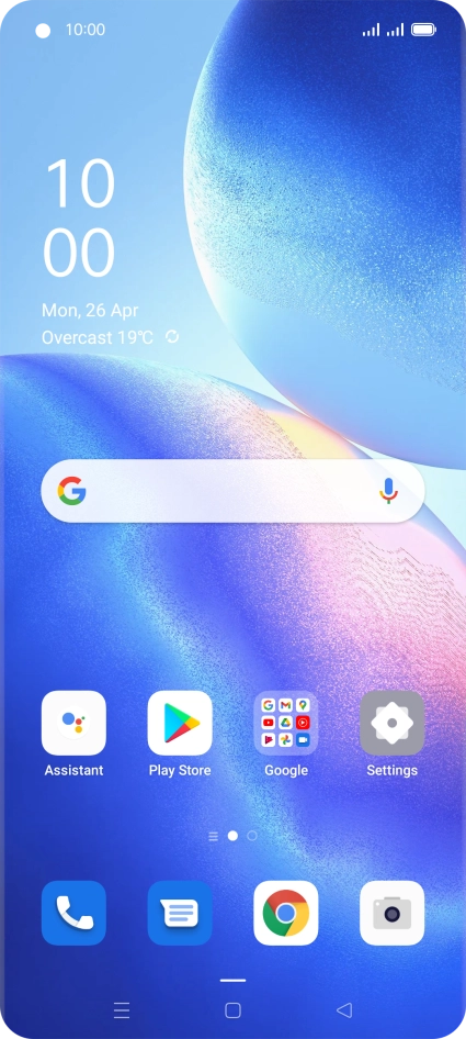 Slide two fingers downwards starting from the top of the screen.