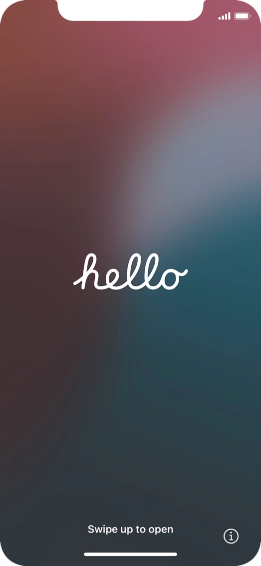Slide your finger upwards starting from the bottom of the screen.