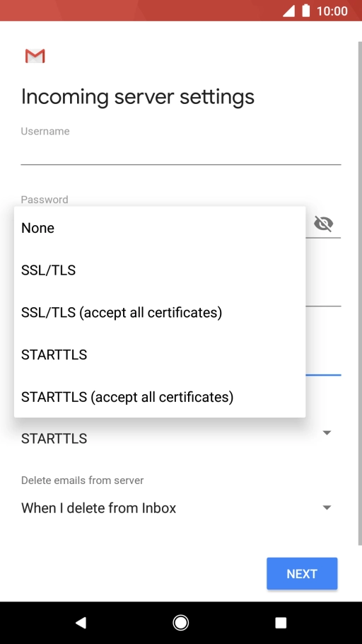 Press None to turn off the function.