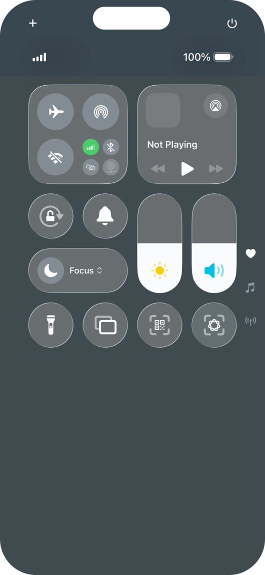 Press the visual intelligence icon to activate visual intelligence.