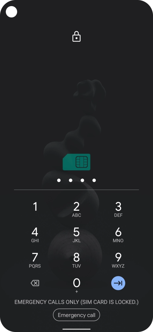 If you're asked to key in your PIN, do so and press the confirm icon. The default PIN is 1111.