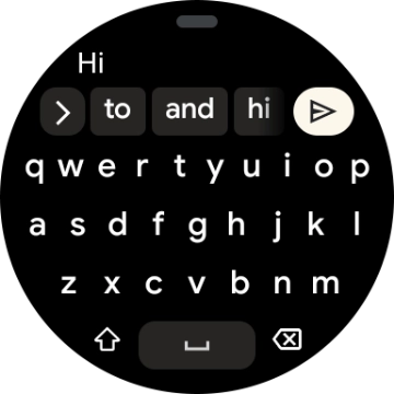 Press the send icon.