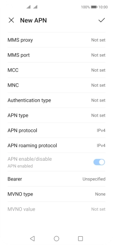 Press MMS proxy.