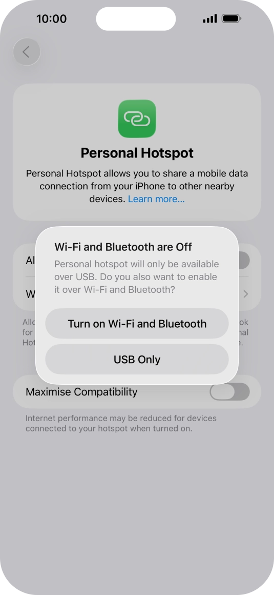 If Wi-Fi is turned off, press Turn on Wi-Fi and Bluetooth.