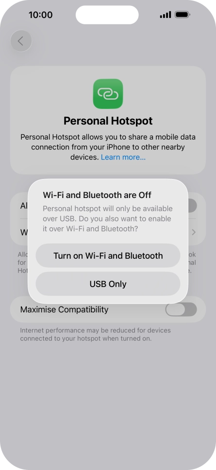 If Wi-Fi is turned off, press Turn on Wi-Fi and Bluetooth.