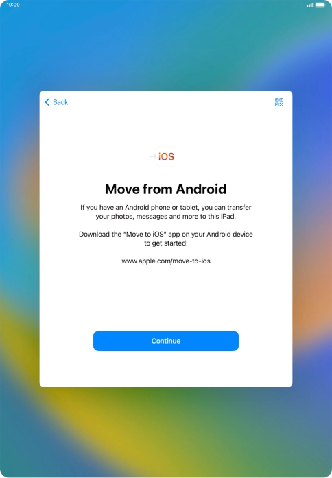 To transfer content to your tablet, you need to install the app 