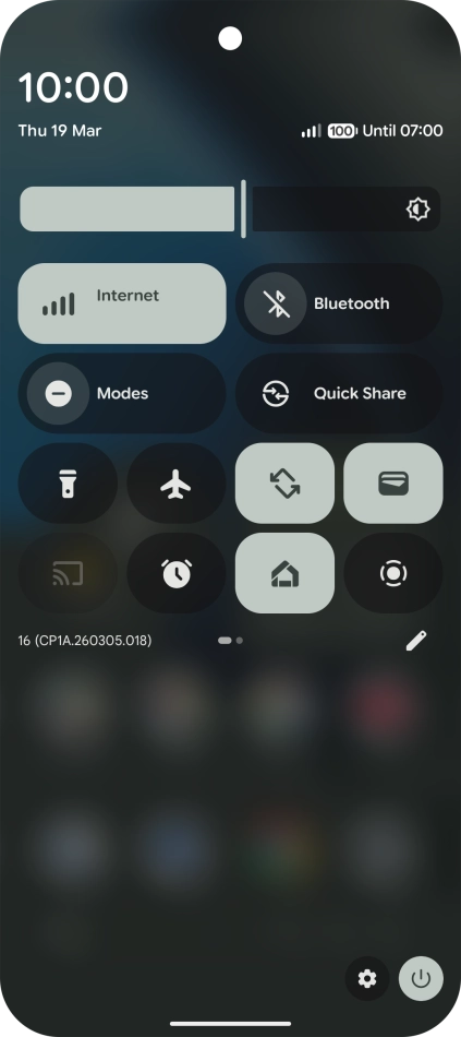 Press the settings icon.