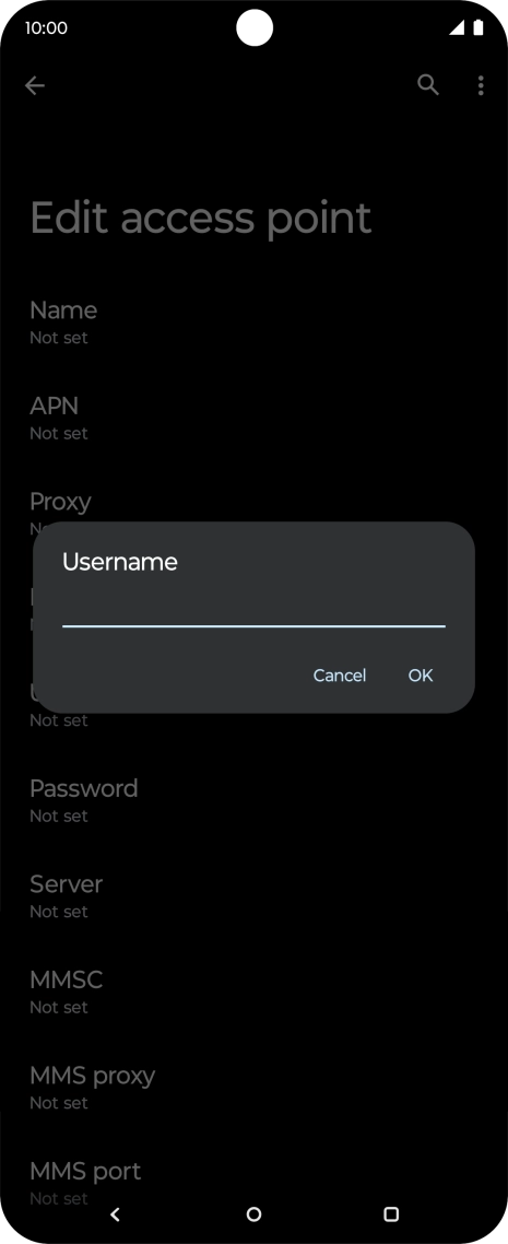 Key in eesecure and press OK.