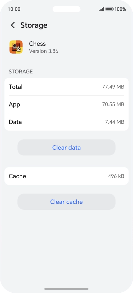 Press Clear cache.