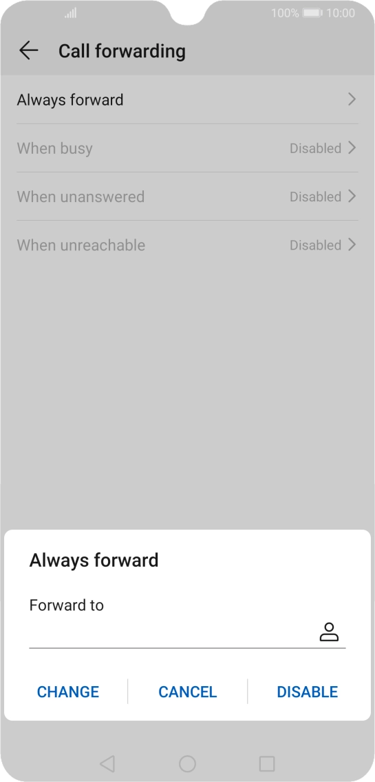 Press DISABLE.
