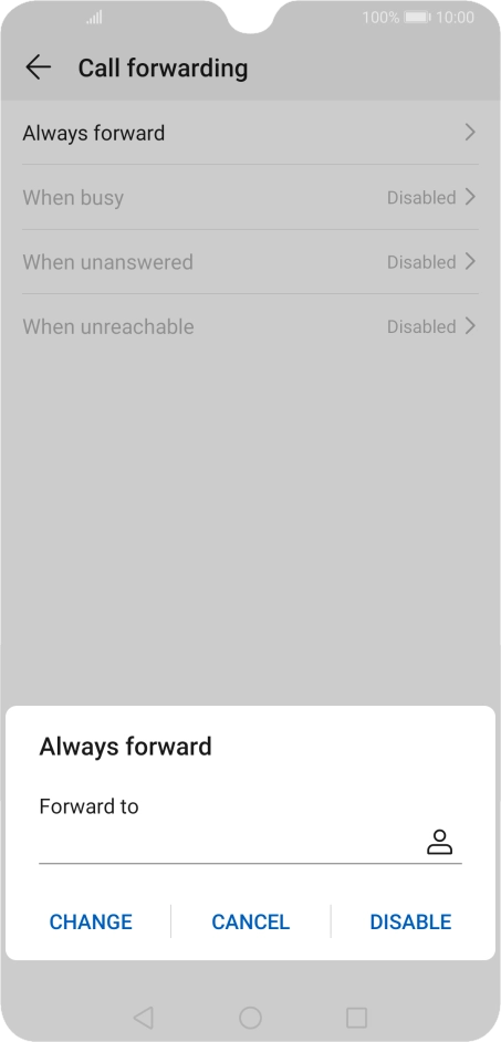 Press DISABLE.