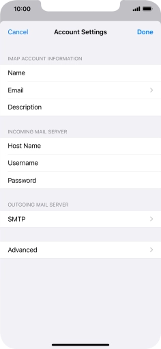 Press SMTP.