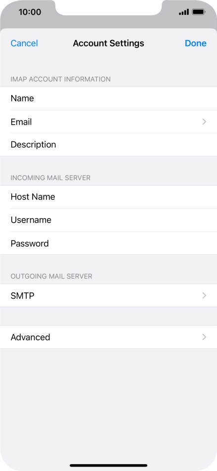 Press SMTP.