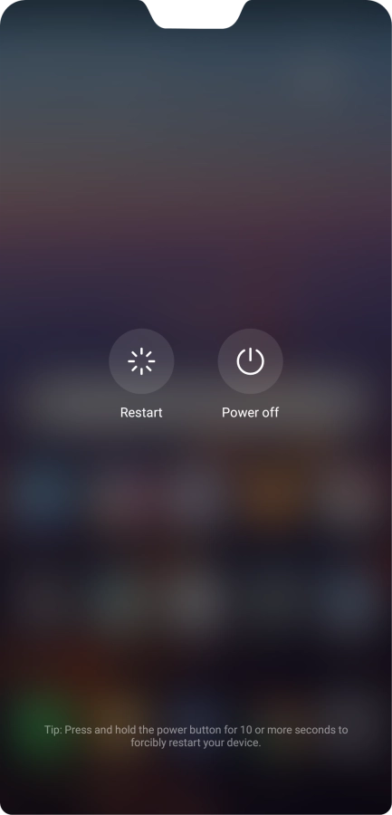 Press Power off.
