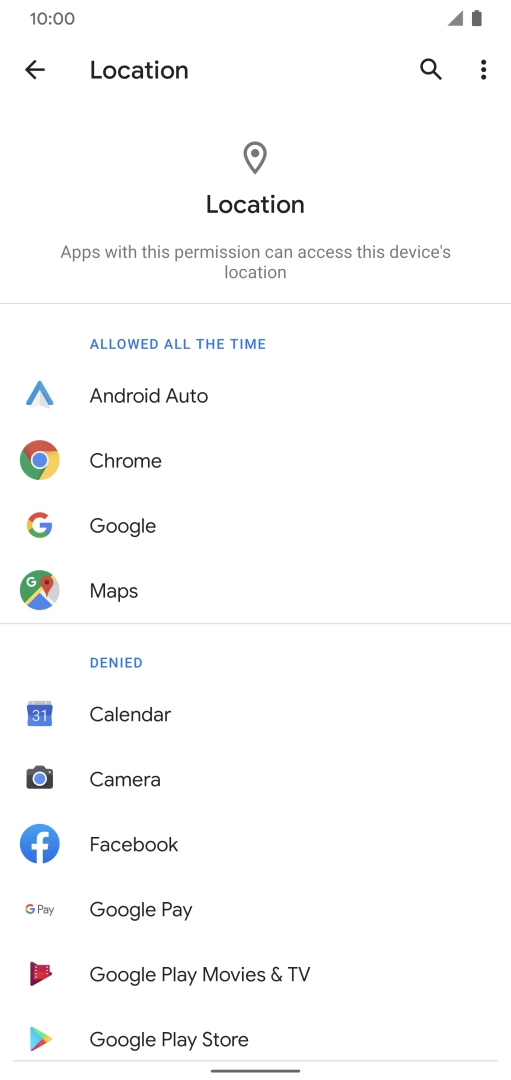 Press the required app.