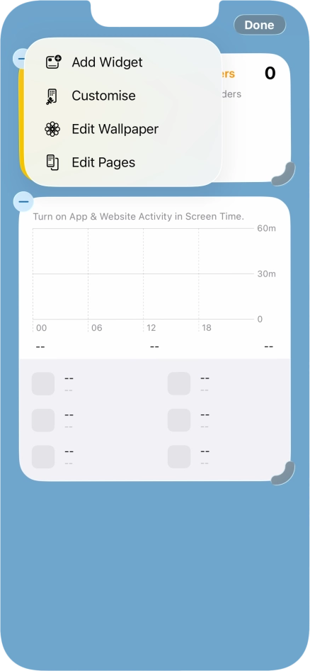 Press Add Widget.