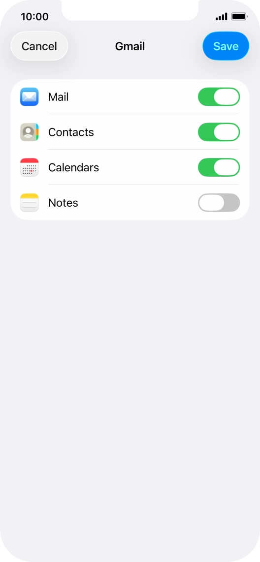 If this screen is displayed, you email account has been recognised and set up automatically. Follow the instructions on the screen to key in more information and finish setting up your phone.