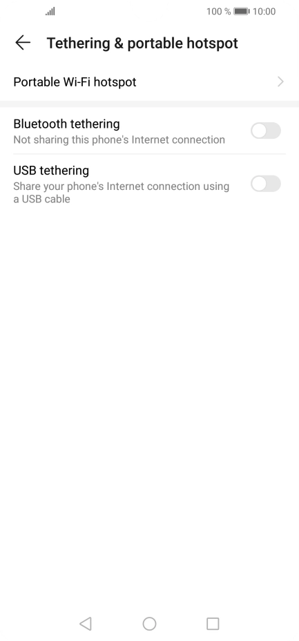 Press Portable Wi-Fi hotspot.