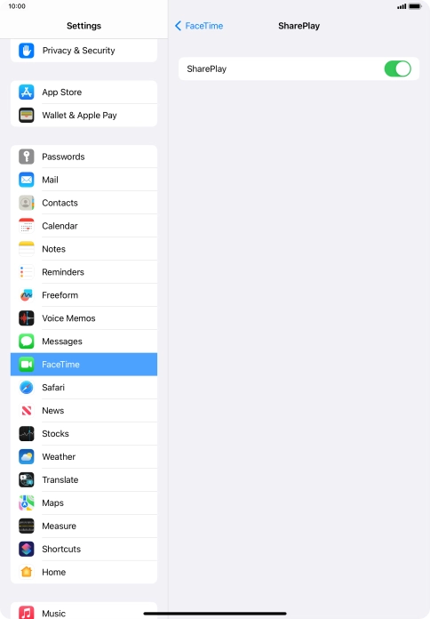 Press the indicator next to 