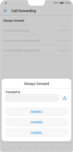 Press DISABLE.