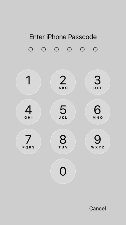 Use the phone lock code you created. The app is now locked.