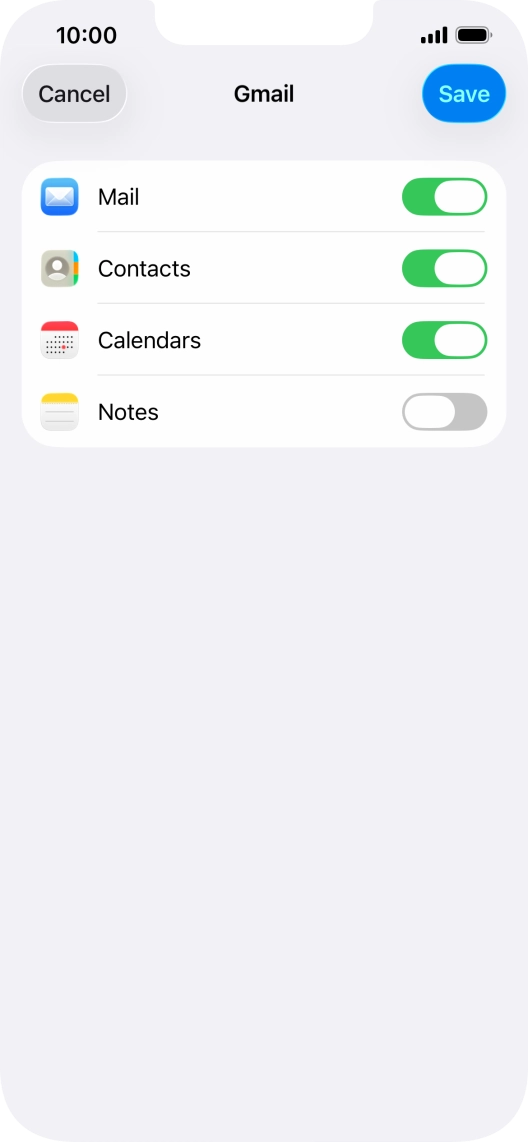 If this screen is displayed, you email account has been recognised and set up automatically. Follow the instructions on the screen to key in more information and finish setting up your phone.