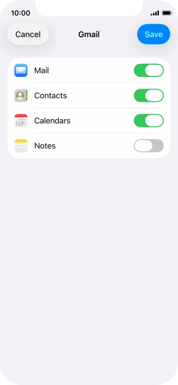 If this screen is displayed, you email account has been recognised and set up automatically. Follow the instructions on the screen to key in more information and finish setting up your phone.
