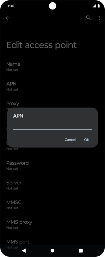 Key in everywhere and press OK.