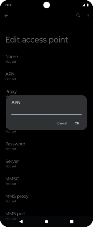 Key in everywhere and press OK.
