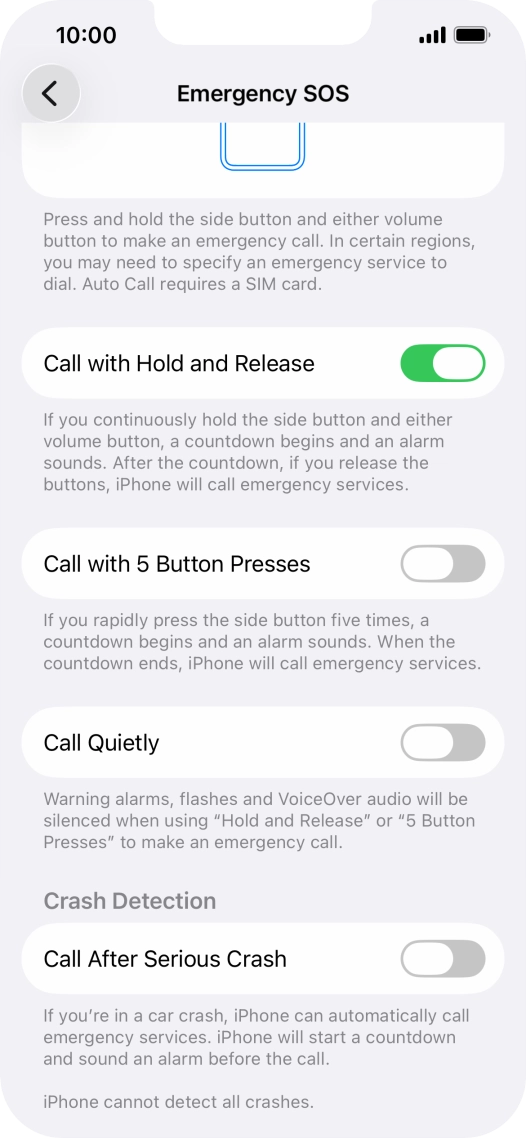 Press the indicator next to 