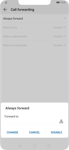 Press DISABLE.