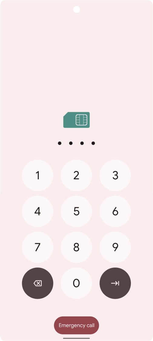 If you're asked to key in your PIN, do so and press arrow right. The default PIN is 1111.