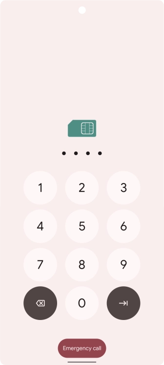 If you're asked to key in your PIN, do so and press arrow right. The default PIN is 1111.