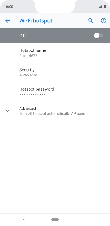 Press Hotspot name.