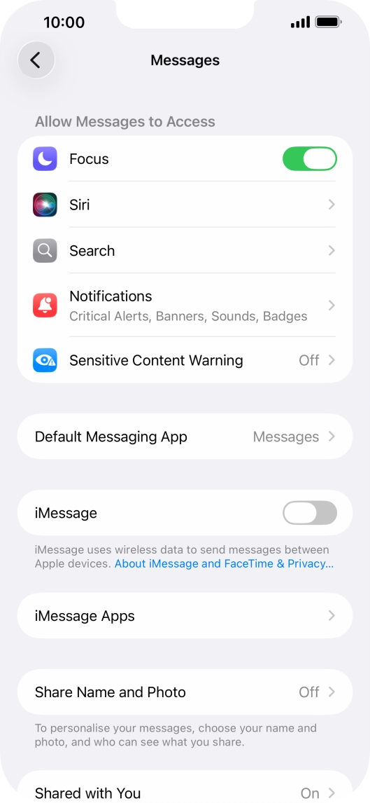 Press the indicator next to 
