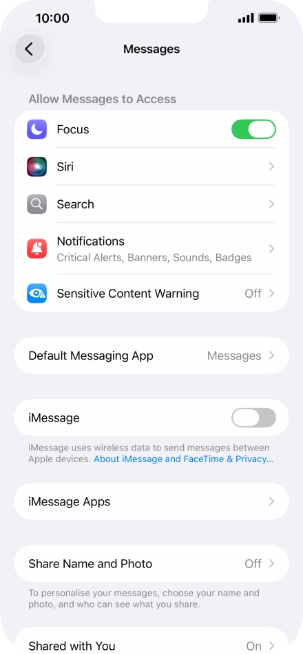 Press the indicator next to 