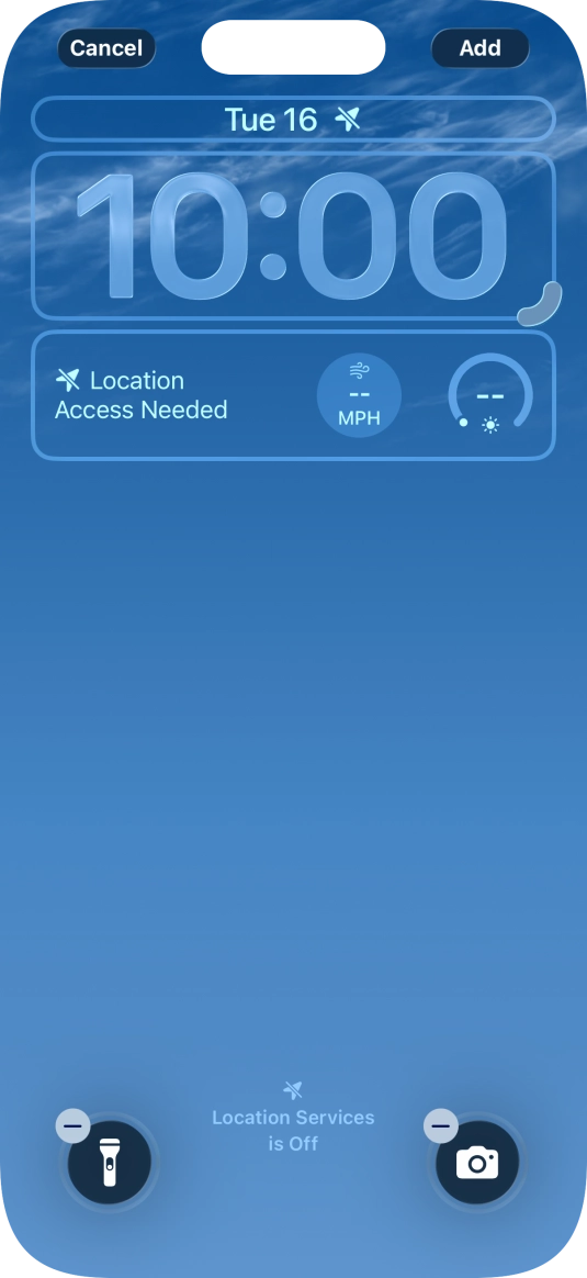 To customise the way the lock screen date is displayed, press the date widget and follow the instructions on the screen to find the required widget display mode.