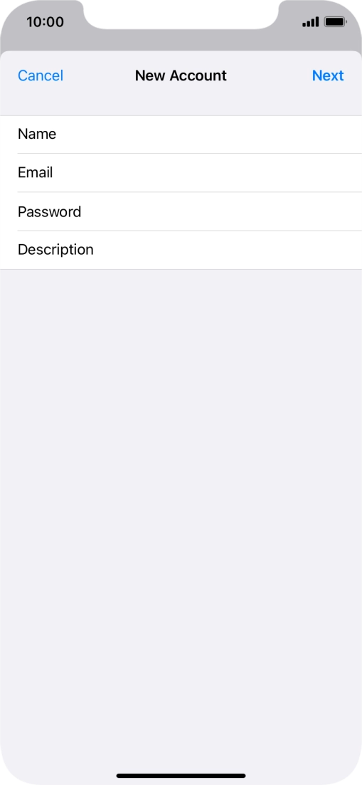 Press Description and key in the required name.