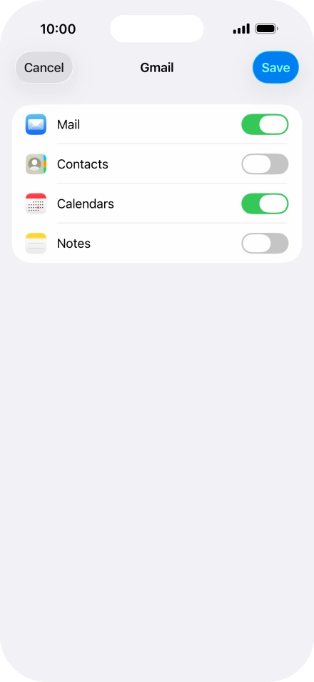 If this screen is displayed, you email account has been recognised and set up automatically. Follow the instructions on the screen to key in more information and finish setting up your phone.