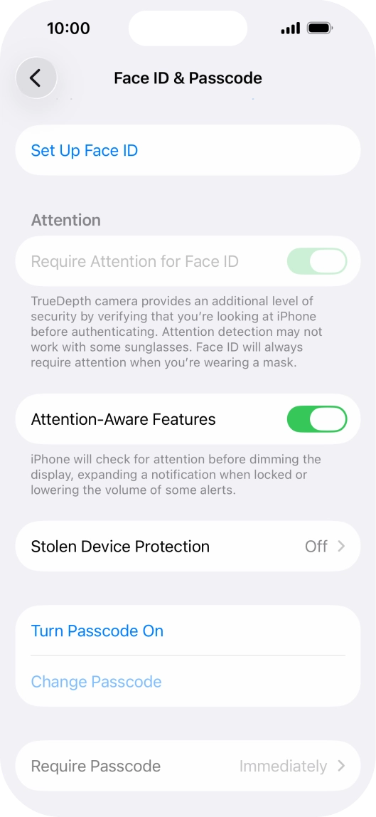 Press Set Up Face ID.