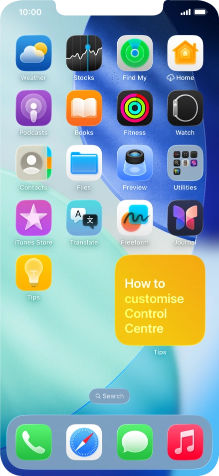 If you're using a Widget Stack: slide up or down on the stack to select the required widget.