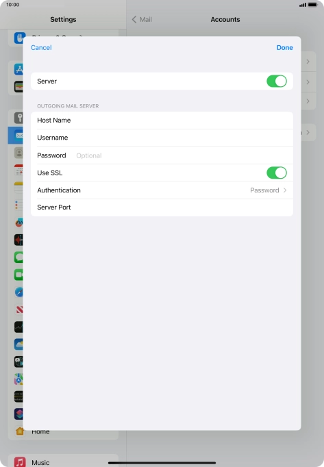 Press the indicator next to 