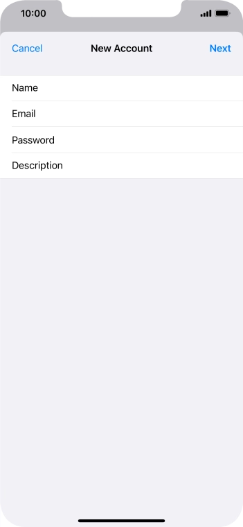 Press Description and key in the required name.