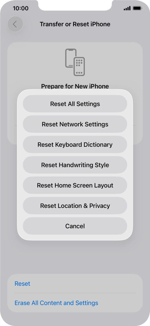 Press Reset Network Settings.