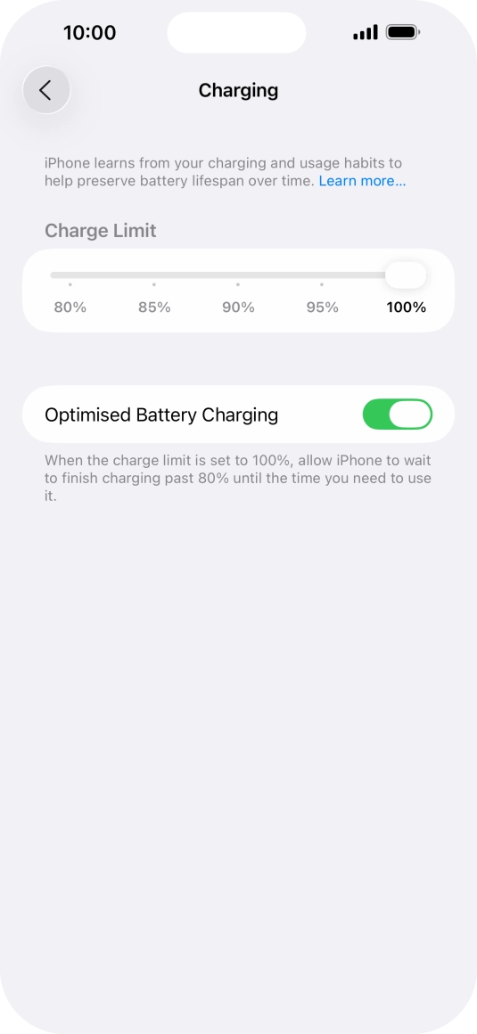 Press the indicator next to 